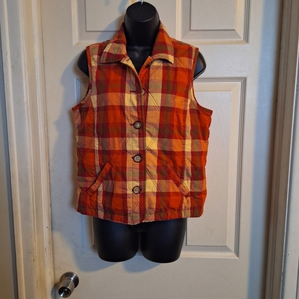 Christopher &Banks plaid vest small